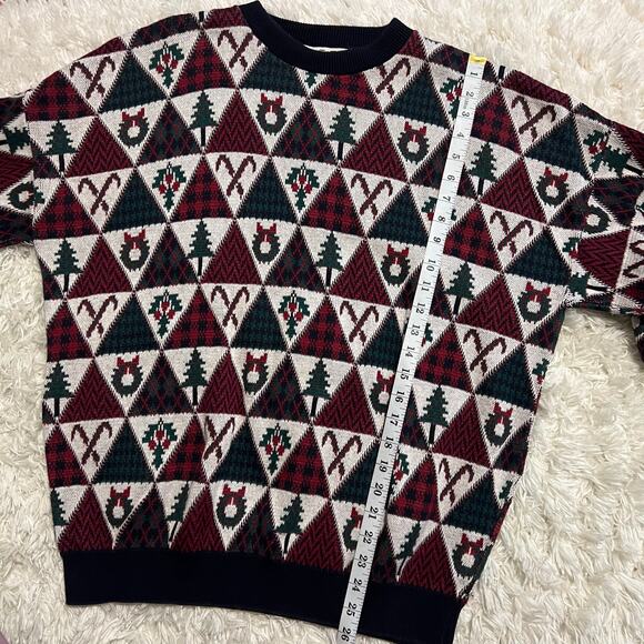Vtg Crossings 100% Cotton Patterned Christmas Sweater Size XL - Picture 7 of 7